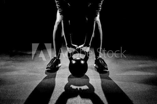 Fototapeta Female Kettle Bell Lift