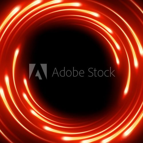 Fototapeta Fire blurred magic neon light curved lines. EPS 10