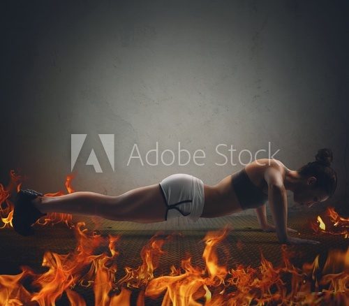 Fototapeta Fire workout