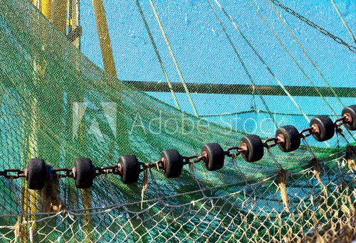 Fototapeta Fischernetz, HIntergrund