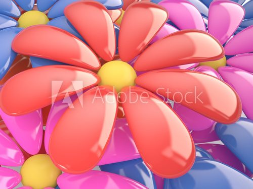 Fototapeta Floral background , 3D