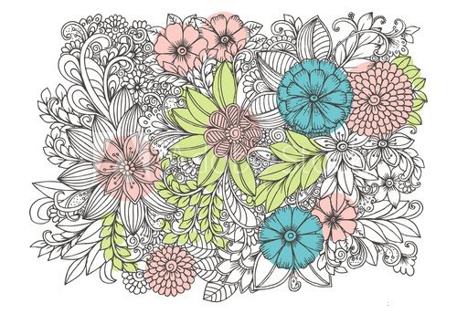 Fototapeta Floral doodles