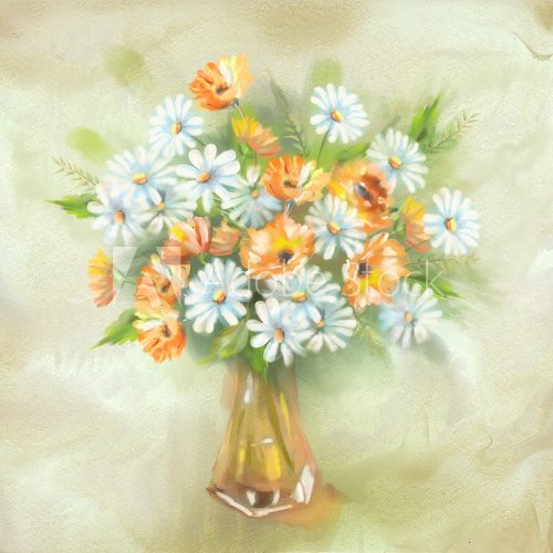 Fototapeta Flowers Bouquet in Vase