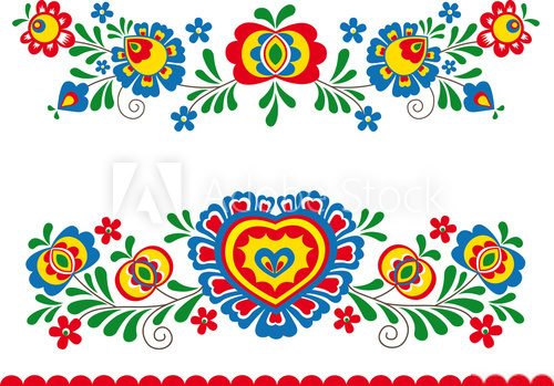 Fototapeta Folk ornaments