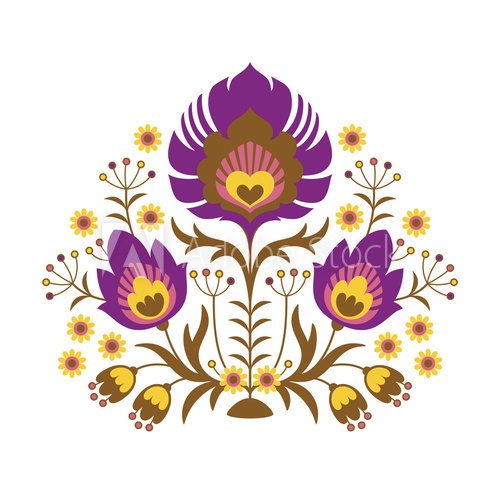 Fototapeta Folk papercuts - Flowers