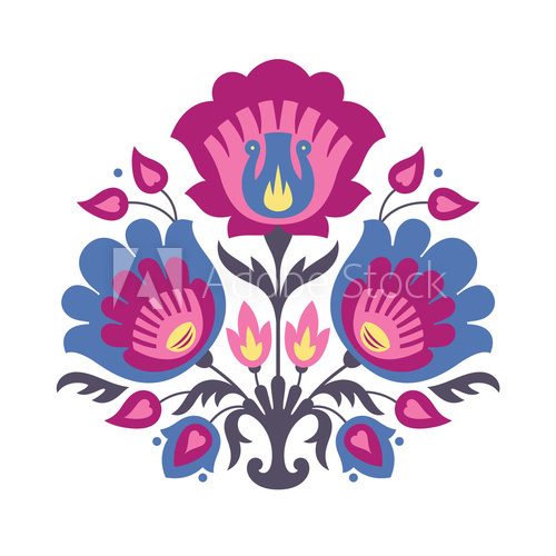 Fototapeta Folk papercuts - Flowers