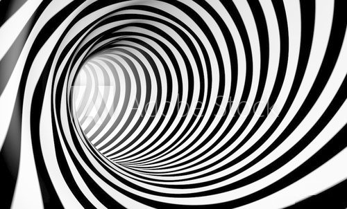 Fototapeta Fondo espiral abstracta 3d en blanco y negro