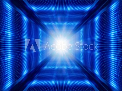 Fototapeta futuristic light in tunnel