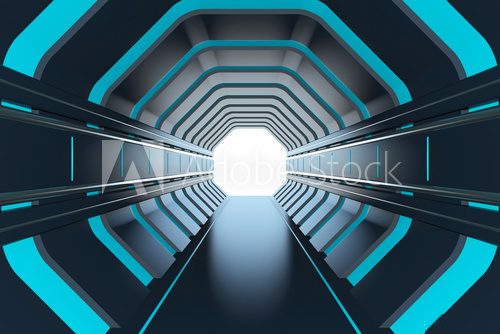 Fototapeta Futuristic tunnel