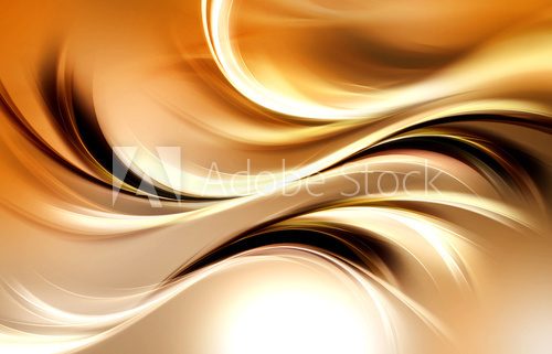 Fototapeta Gold Abstract Waves Art Light Background