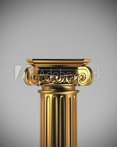 Fototapeta Gold Column Pedestal
