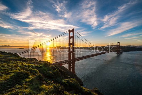 Fototapeta Golden Gate Bridge in San Francisco sunrise