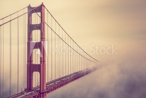 Fototapeta Golden Gate Into the Fog