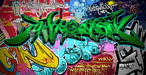 Fototapeta Graffiti Art Vector Background. Urban wall
