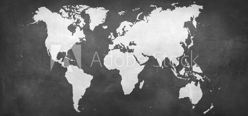 Fototapeta Graficzna mapa w czerni i bieli