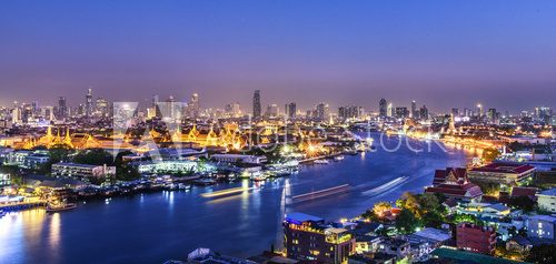Fototapeta Grand palace at twilight in Bangkok, Thailand
