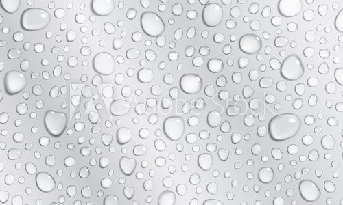 Fototapeta Gray background of water drops