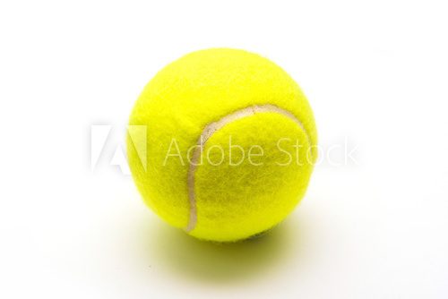 Fototapeta green tennis ball on white background