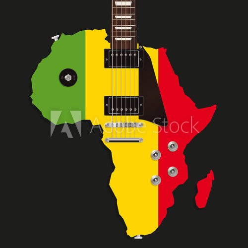 Fototapeta Guitare Ã©lectrique - Afrique