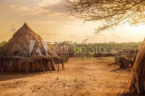 Fototapeta Hamer village near Turmi, Ethiopia