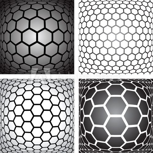 Fototapeta Hexagons patterns. Design elements set.