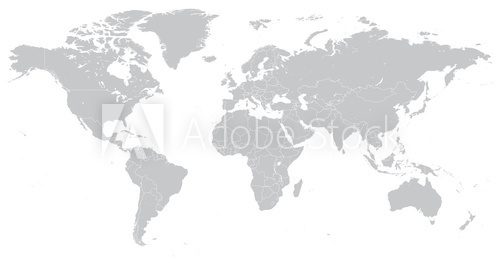 Fototapeta Hi Detail Vector Political World Map illustration