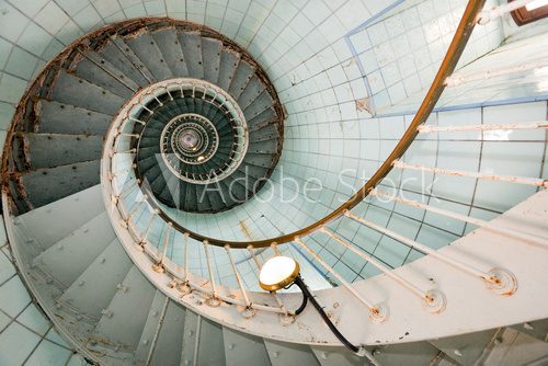Fototapeta high lighthouse stairs