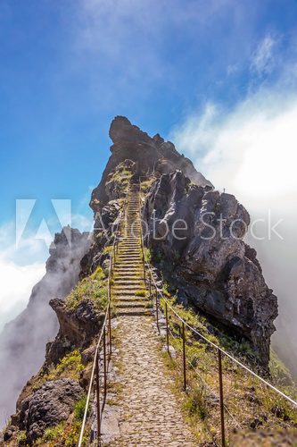 Fototapeta Hiking tail - rock stairs