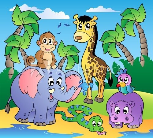 Fototapeta Image with jungle theme 9