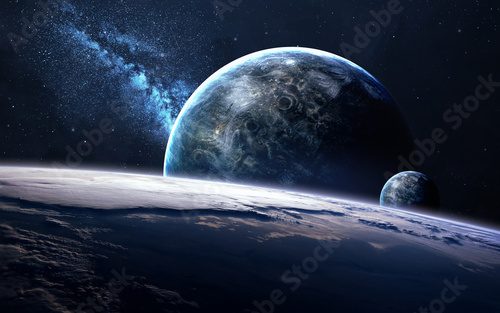 Fototapeta Infinite space background with nebulas and stars. This image elements furnished by NASA