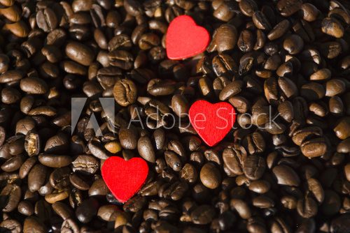 Fototapeta Kaffee mit Herz 