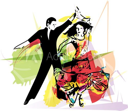 Fototapeta Latino Dancing couple