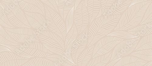 Fototapeta Luxury floral pattern with hand drawn leaves. Elegant astract background in minimalistic linear style.