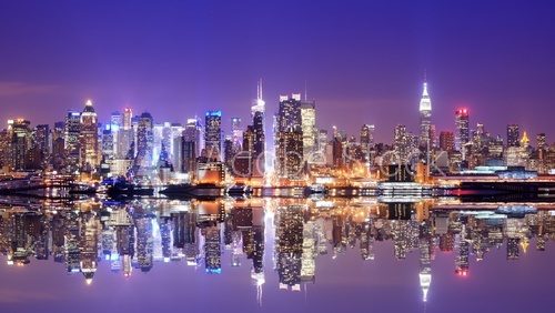 Fototapeta Manhattan Skyline with Reflections