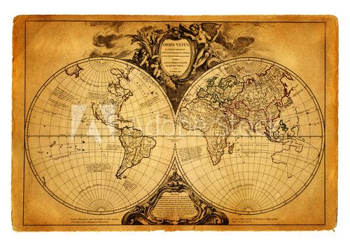 Fototapeta map of world 1752