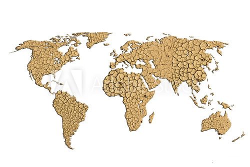 Fototapeta Mapa świata jako symbol natury i klimatu