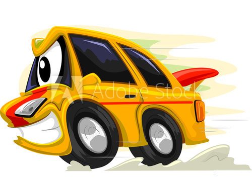 Fototapeta Mascot Racing Car