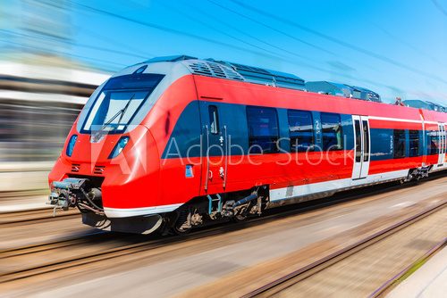 Fototapeta Modern high speed train