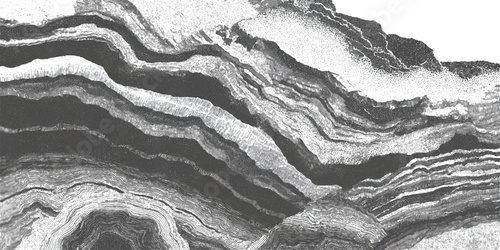 Fototapeta Monochromatyczny rytm geologicznych warstw