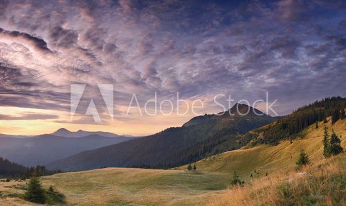 Fototapeta morning in mountains