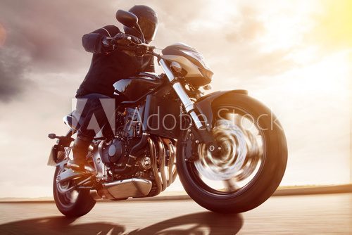 Fototapeta Motorbike at Sunset