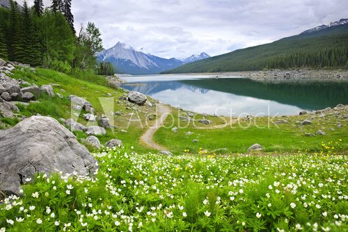 Fototapeta Mountain lake in Jasper National Park, Canada