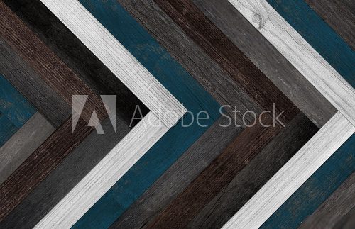 Fototapeta Multi-colored parquet floor. Wood texture for background.