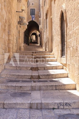 Fototapeta Narrow street in Jewish Quarter Jerusalem