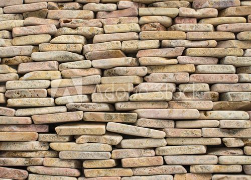 Fototapeta Naturalna ściana kamienna w szaro-brązowej tonacji