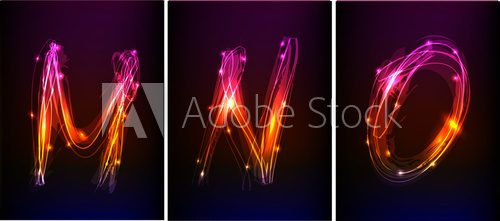 Fototapeta neon alphabet