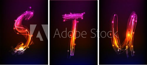 Fototapeta neon alphabet