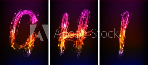 Fototapeta neon alphabet