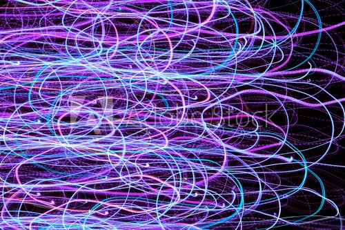 Fototapeta Neon Glowing Lines Background