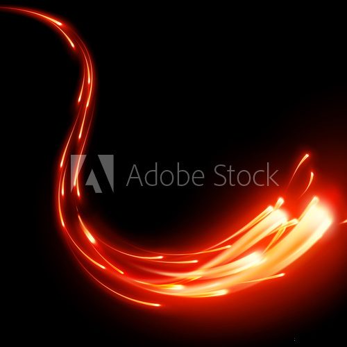 Fototapeta Neon light curved lines. EPS 10 